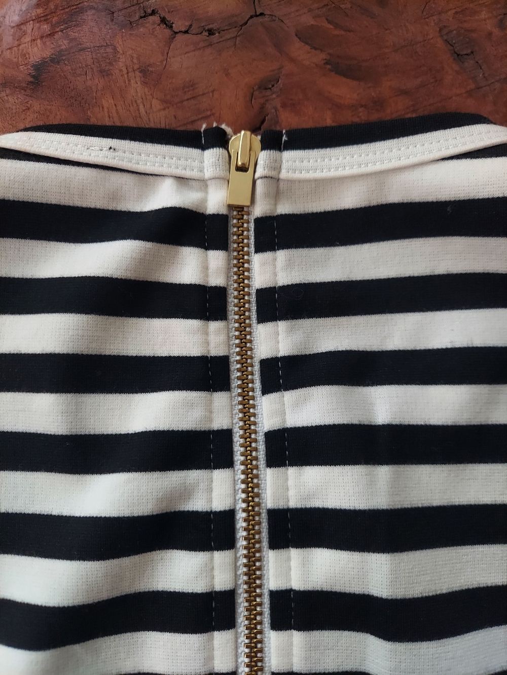 Express Black and White Striped Cutout Mini Dress - Picture 5 of 7